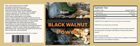 Organic Black Walnut Hull Powder 8 oz